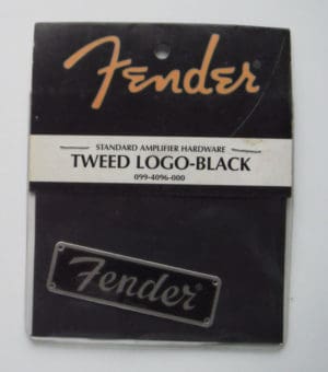 Fender Tweed logo / badge black 90's