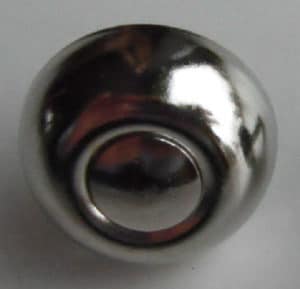 Large 3/4" wide Nickel Guitar Case bottom buttons