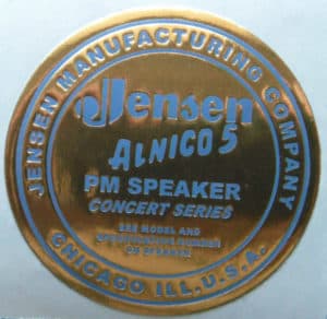 Jensen Speaker Lable