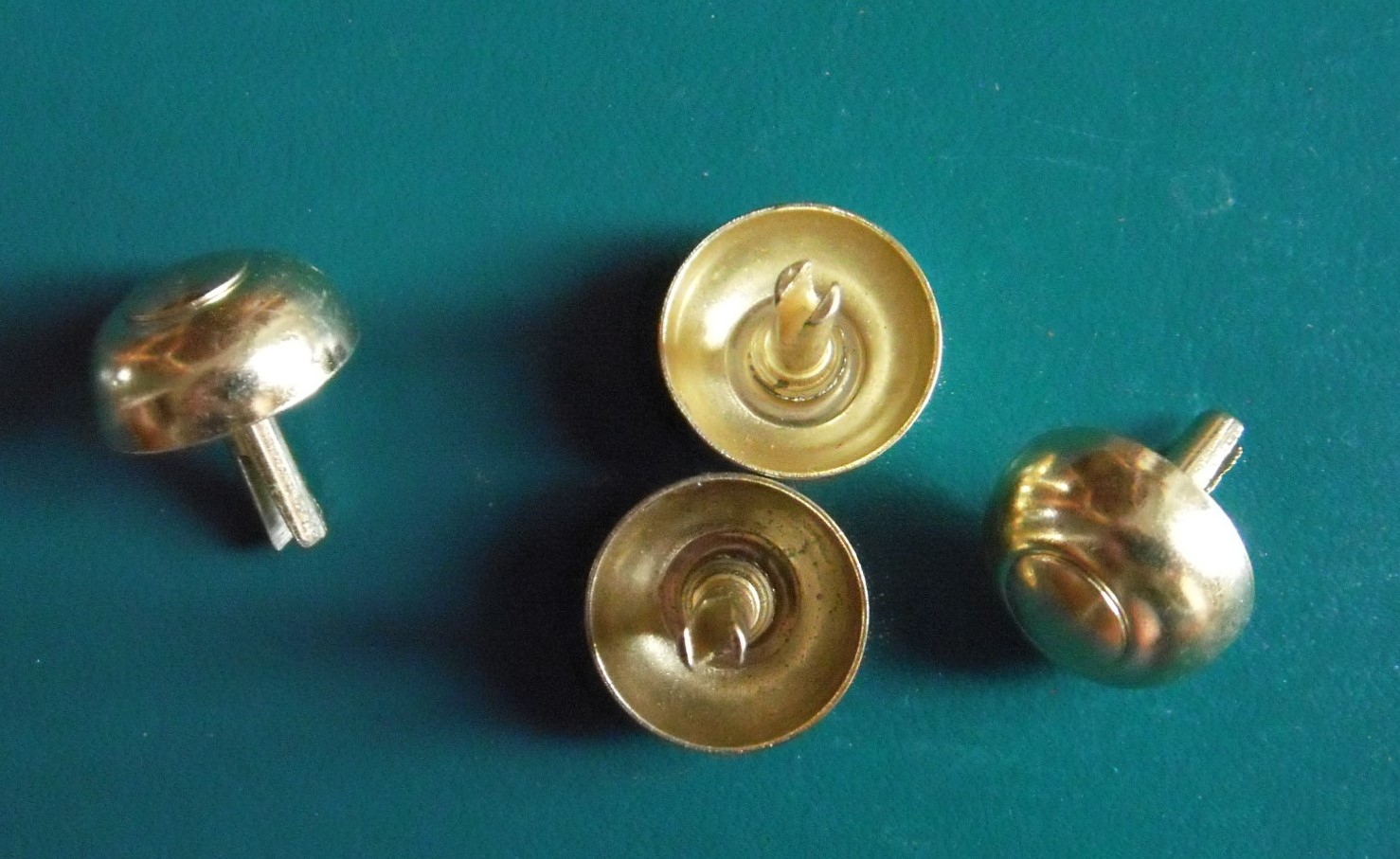Large 3/4 wide Brass Guitar Case bottom Buttons-2 - Guitar and