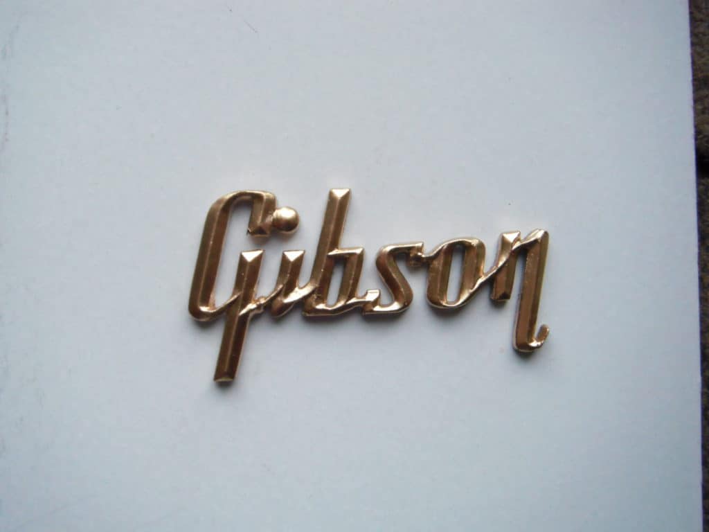 Gibson Large Gold Amp Logo - Guitar and Amp Parts